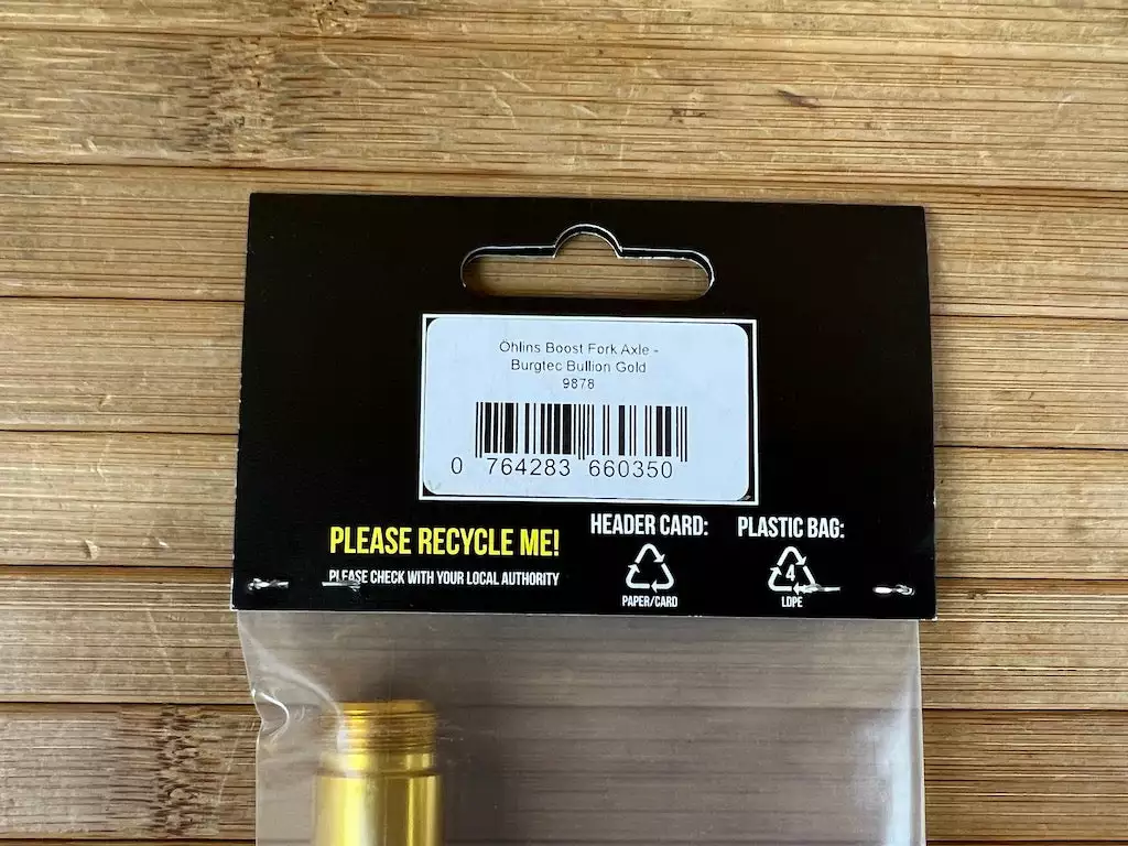 Burgtec Öhlins Boost Achse / Axle Bullion Gold 5 Burgtec Öhlins Boost Achse / Axle Bullion Gold – Bild 3