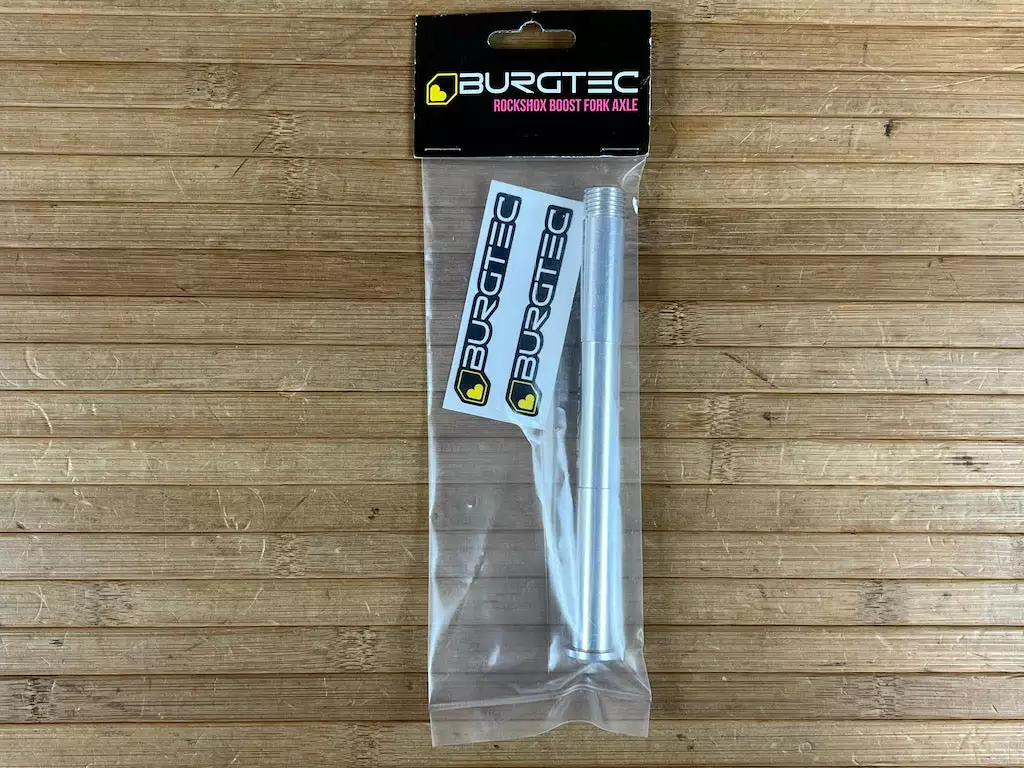 Burgtec Rock Shox Boost Achse / Axle Rhodium Silver 3 Burgtec Rock Shox Boost Achse / Axle Rhodium Silver
