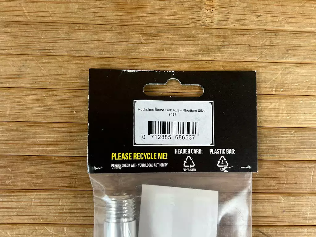 Burgtec Rock Shox Boost Achse / Axle Rhodium Silver 5 Burgtec Rock Shox Boost Achse / Axle Rhodium Silver – Bild 3