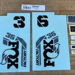Fox Decal Kit 36 2021 F-S Black Logo / Shiny Orange
