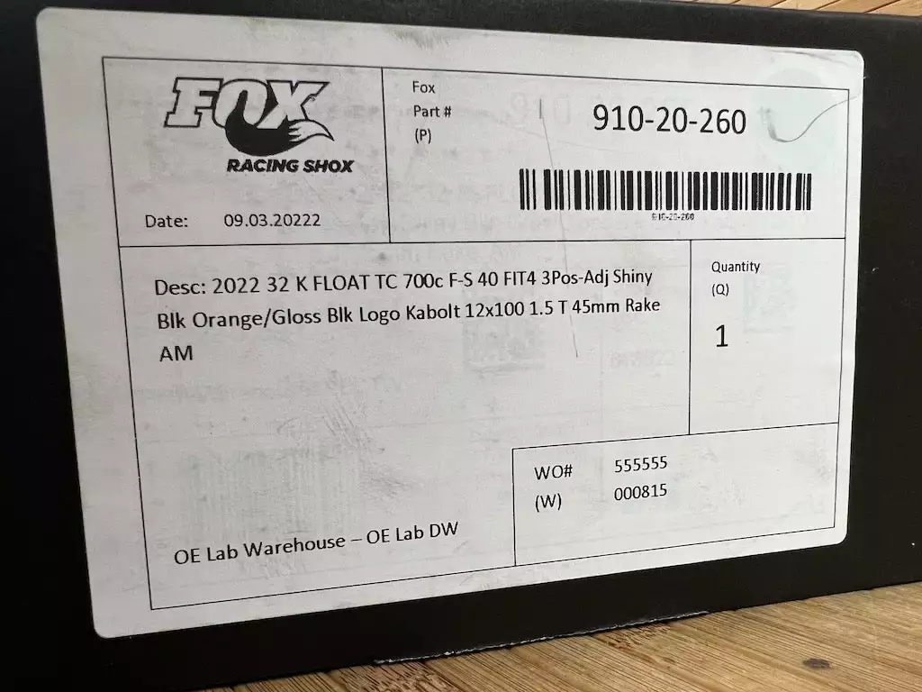 FOX 32 TC 2022 Kashima 40mm Gravel Federgabel 19 FOX 32 TC 2022 Kashima 40mm Gravel Federgabel – Bild 17