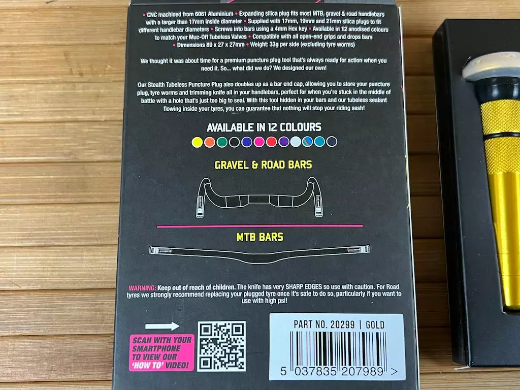 Muc-Off Stealth Tubeless Puncture Plug Set Gold 14 Muc-Off Stealth Tubeless Puncture Plug Set Gold – Bild 12