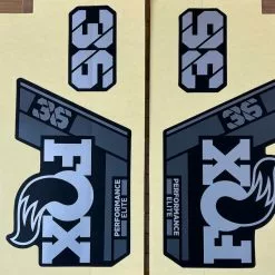 Fox Decal Kit 36 2021 P-SE Gray Logo / Matte Black -Neatflow Verkäufe IMG 5581