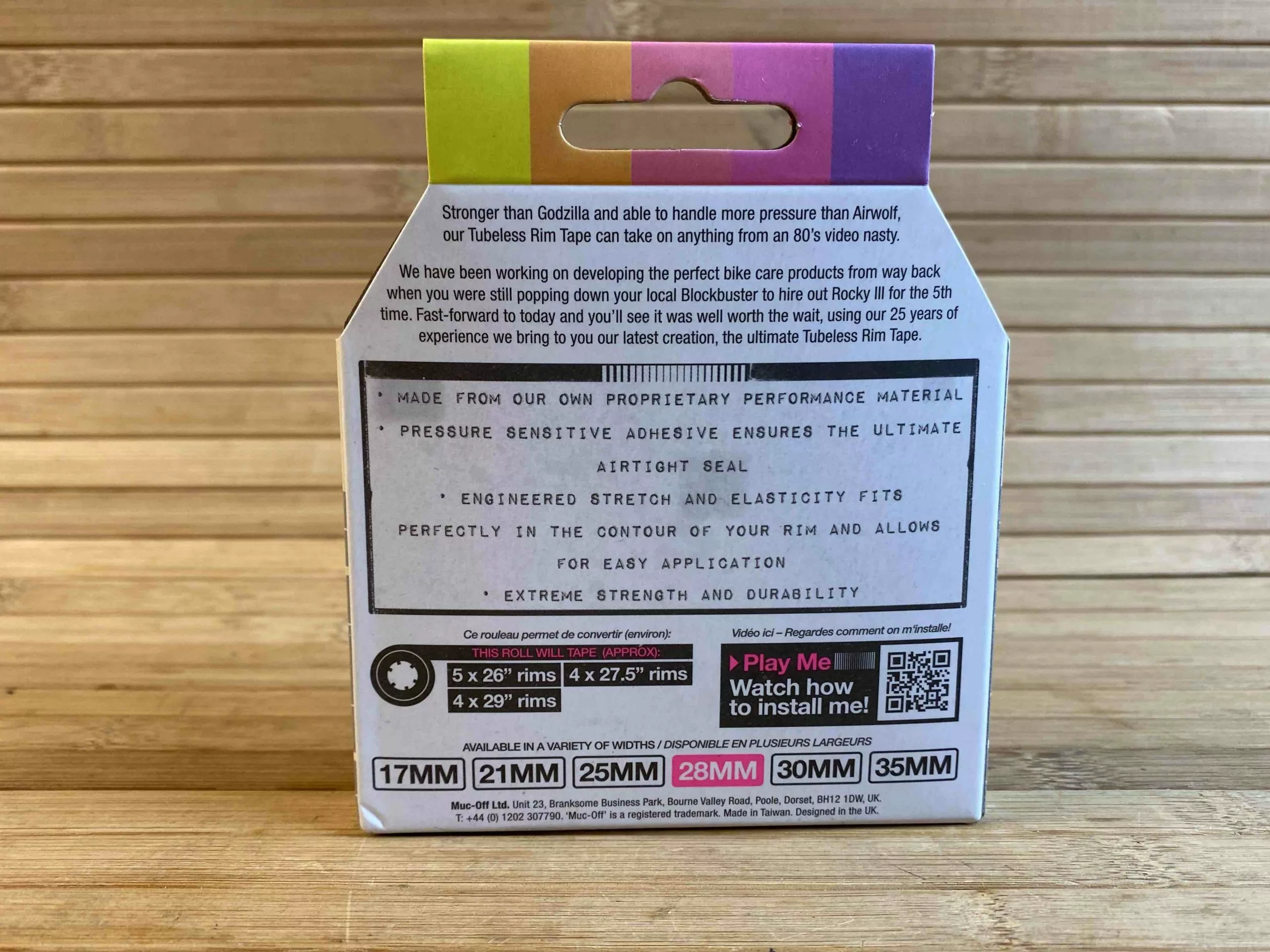 Muc-Off Muc Off Rim Tape / Felgenband 10m 28mm 5 Muc-Off Muc Off Rim Tape / Felgenband 10m 28mm – Bild 3
