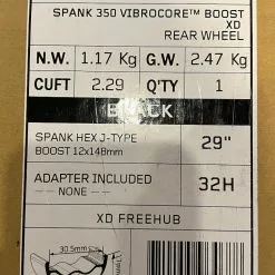 Spank 350 Vibrocore Hinterrad 29" Schwarz BOOST 148x12 Laufrad -Neatflow Verkäufe IMG 7838 30d4f7cd 3507 4ae7 b69a cefc4f20637b